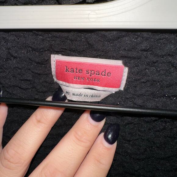 Kate spade Sherpa sleep jacket sz m - Picture 7 of 8